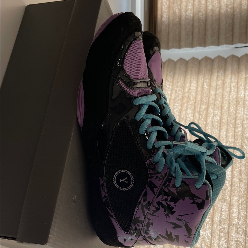 Vibrant Purple and Black Women's Wrestling Athletic Shoes by Yes! Athletics - Picture 6 of 13